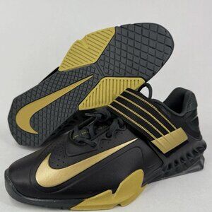 Nike Savaleos Weightlifting Shoes Men's Black Metallic Gold CV5708-00